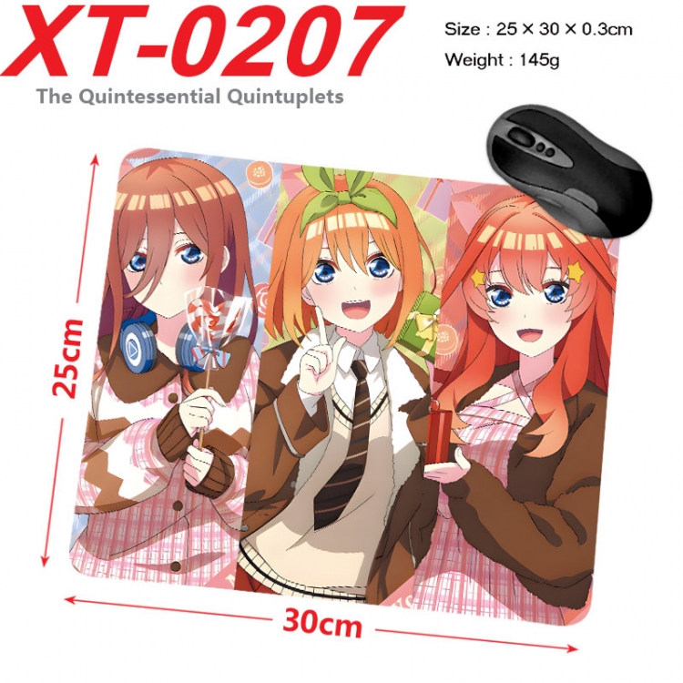 The Quintessential Quintuplets double plug Anime peripheral new lock edge mouse pad 25X30cm xt-0207