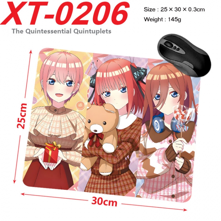 The Quintessential Quintuplets double plug Anime peripheral new lock edge mouse pad 25X30cm xt-0206