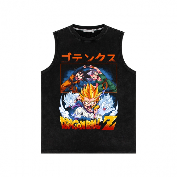 DRAGON BALL Anime peripheral washed vest direct spray process 290g from S to 2XL