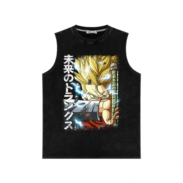 DRAGON BALL Anime peripheral washed vest direct spray process 290g from S to 2XL