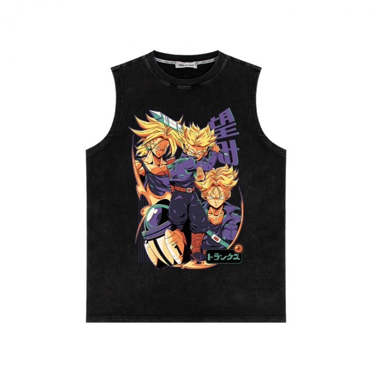 DRAGON BALL Anime peripheral washed vest direct spray process 290g from S to 2XL