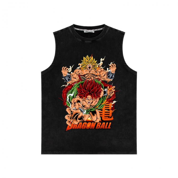 DRAGON BALL Anime peripheral washed vest direct spray process 290g from S to 2XL