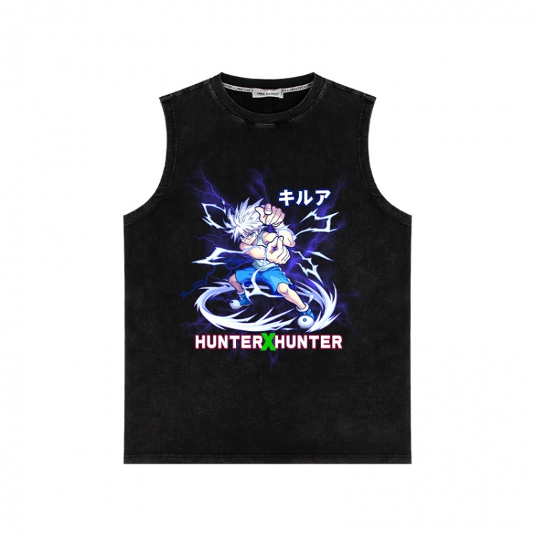 HunterXHunterAnime peripheral washed vest direct spray process 290g from S to 2XL