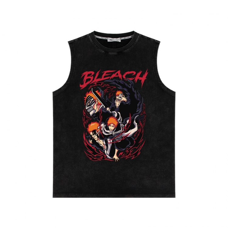 Bleach Anime peripheral washed vest direct spray process 290g from S to 2XL