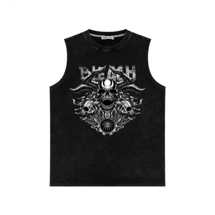 Bleach Anime peripheral washed vest direct spray process 290g from S to 2XL