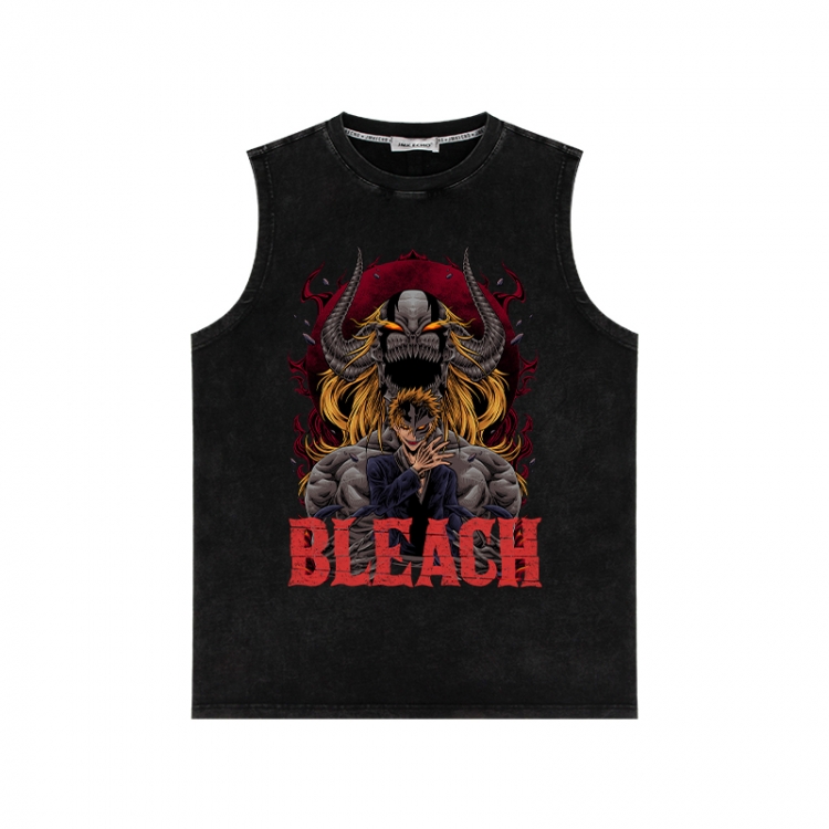 Bleach Anime peripheral washed vest direct spray process 290g from S to 2XL