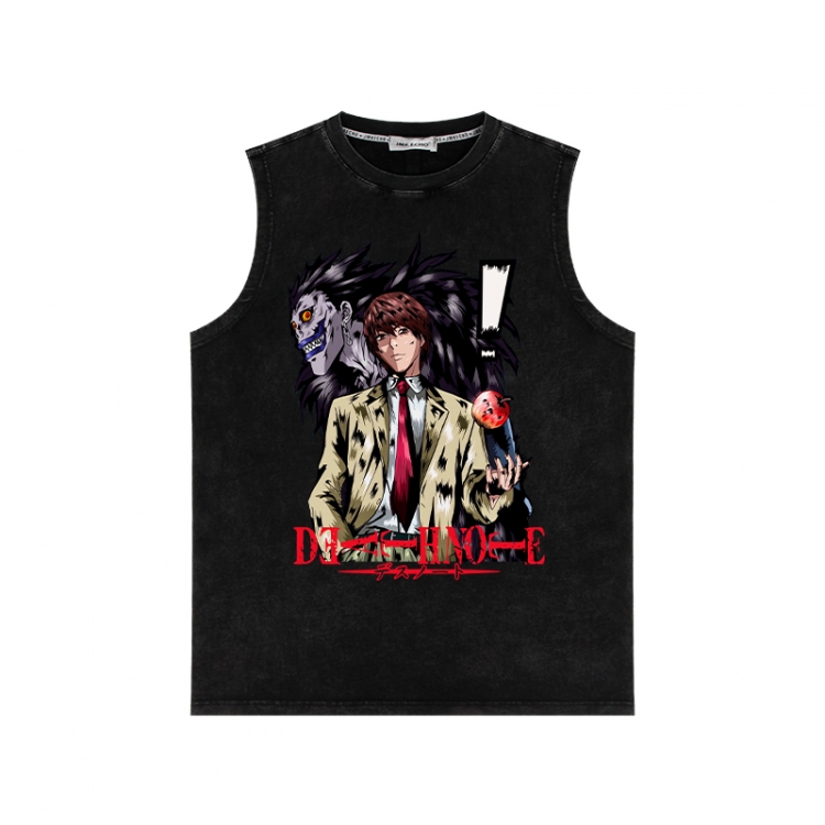 Death note Anime peripheral washed vest direct spray process 290g from S to 2XL