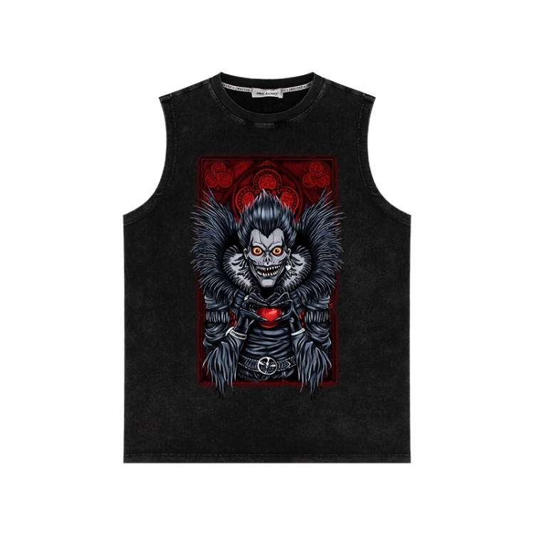 Death note Anime peripheral washed vest direct spray process 290g from S to 2XL