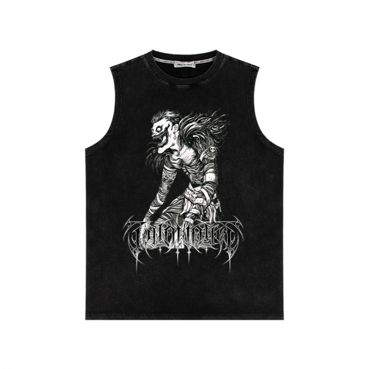 Death note Anime peripheral washed vest direct spray process 290g from S to 2XL