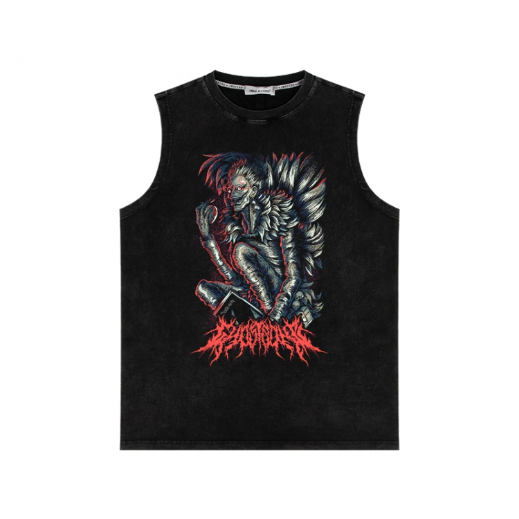 Death note Anime peripheral washed vest direct spray process 290g from S to 2XL