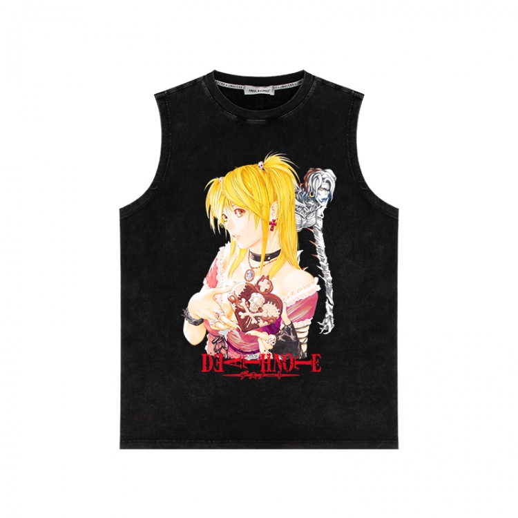 Death note Anime peripheral washed vest direct spray process 290g from S to 2XL