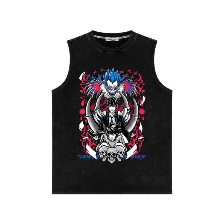 Death note Anime peripheral washed vest direct spray process 290g from S to 2XL