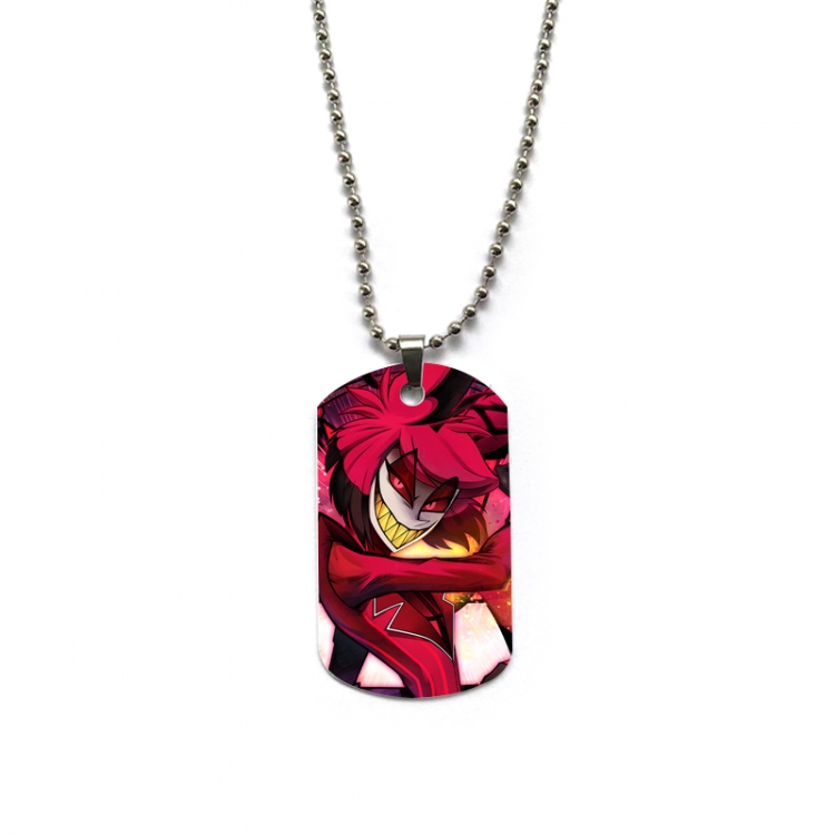 Hazbin Hotel Anime double-sided full color printed military brand necklace price for 5 pcs