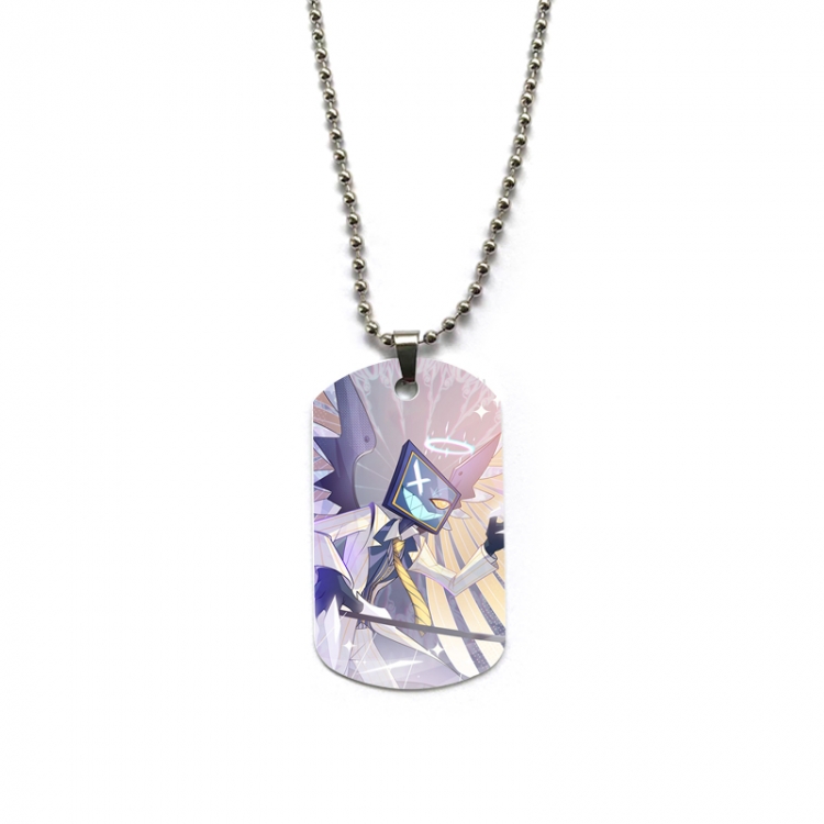 Hazbin Hotel Anime double-sided full color printed military brand necklace price for 5 pcs