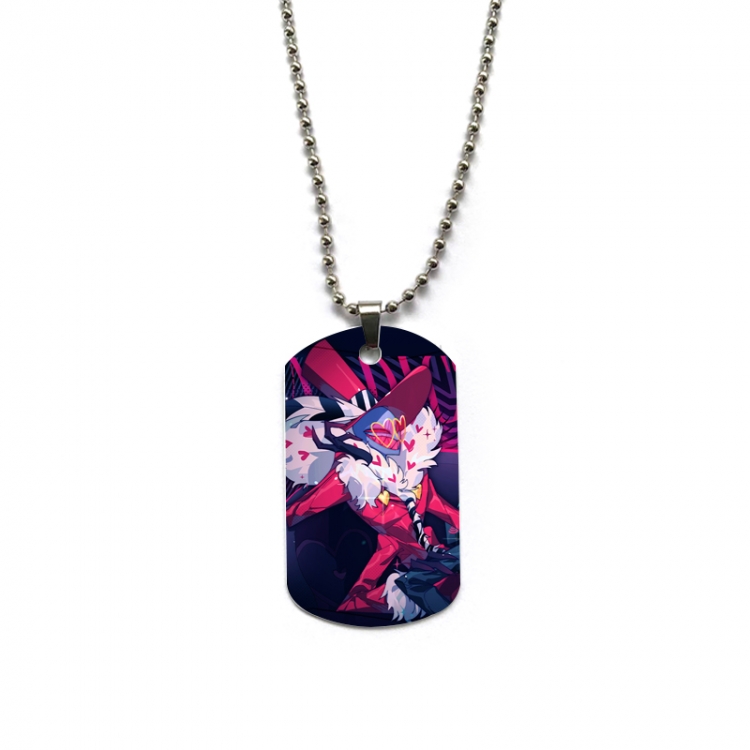 Hazbin Hotel Anime double-sided full color printed military brand necklace price for 5 pcs