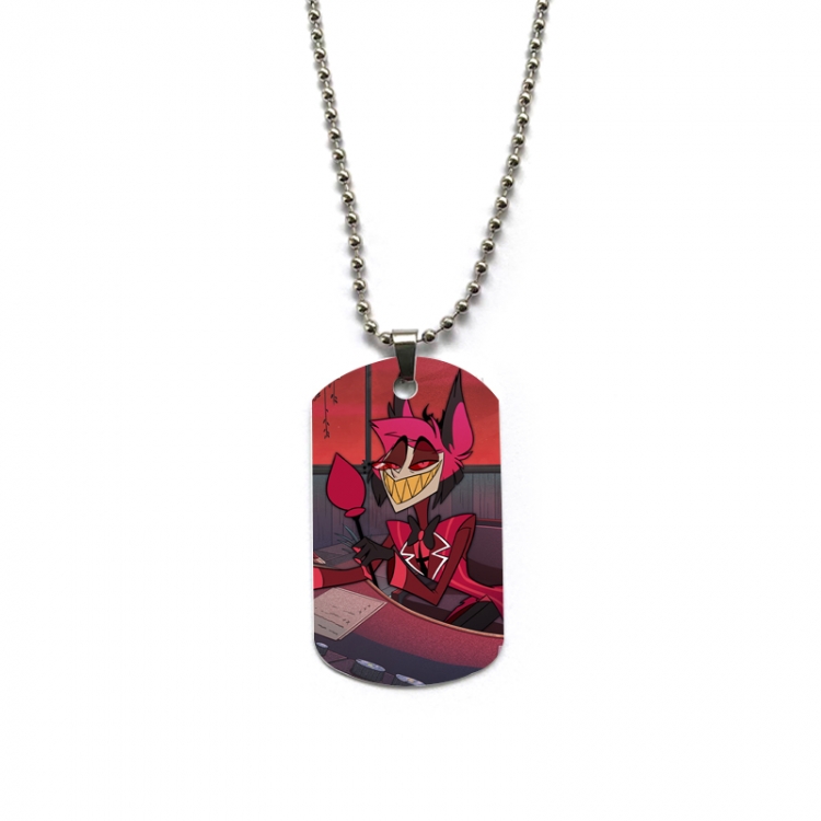 Hazbin Hotel Anime double-sided full color printed military brand necklace price for 5 pcs