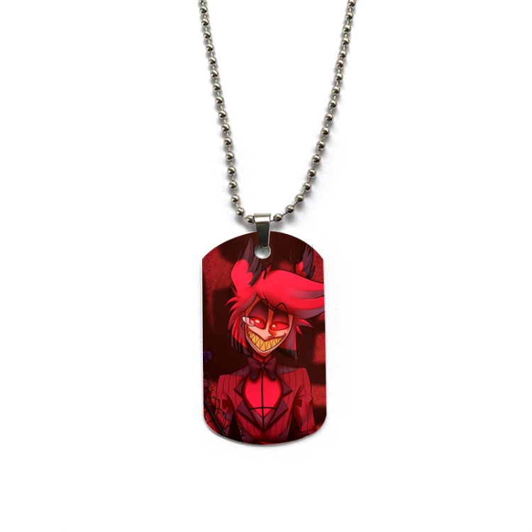 Hazbin Hotel Anime double-sided full color printed military brand necklace price for 5 pcs