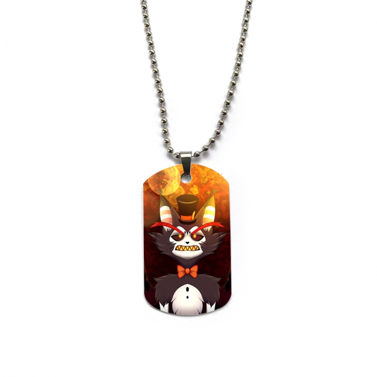 Hazbin Hotel Anime double-sided full color printed military brand necklace price for 5 pcs