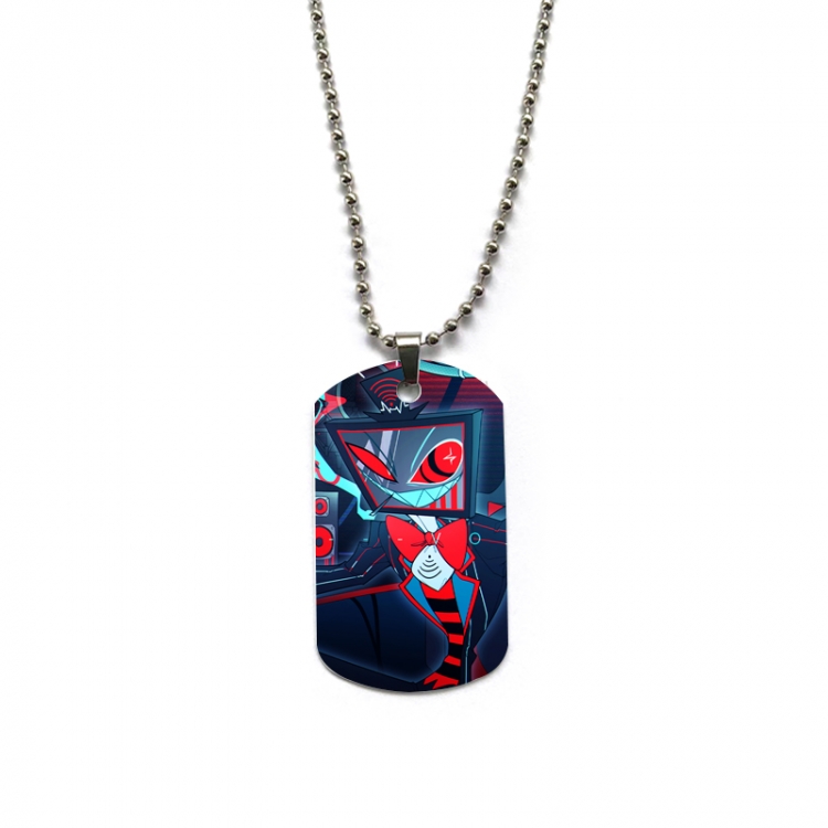 Hazbin Hotel Anime double-sided full color printed military brand necklace price for 5 pcs