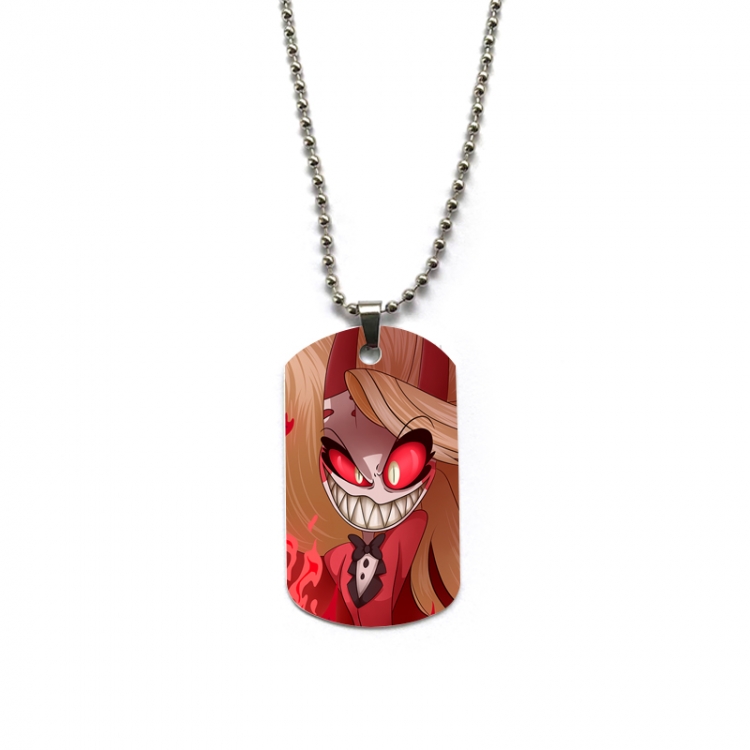 Hazbin Hotel Anime double-sided full color printed military brand necklace price for 5 pcs