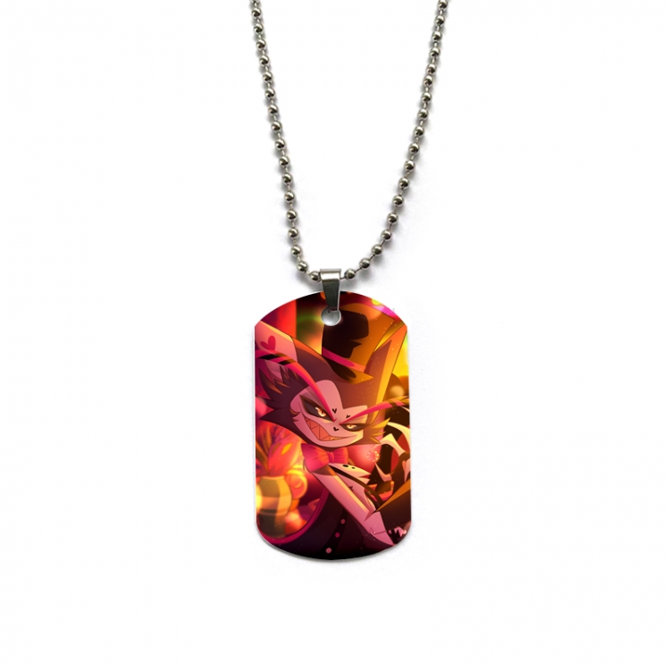 Hazbin Hotel Anime double-sided full color printed military brand necklace price for 5 pcs