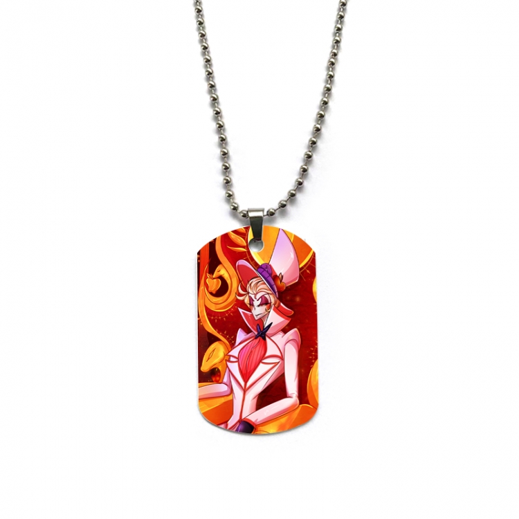 Hazbin Hotel Anime double-sided full color printed military brand necklace price for 5 pcs