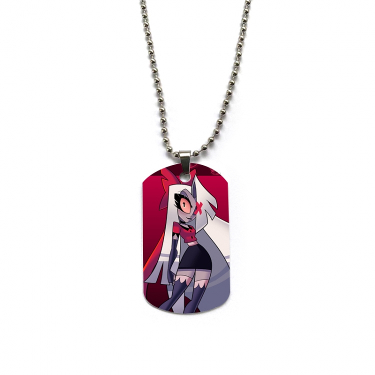 Hazbin Hotel Anime double-sided full color printed military brand necklace price for 5 pcs