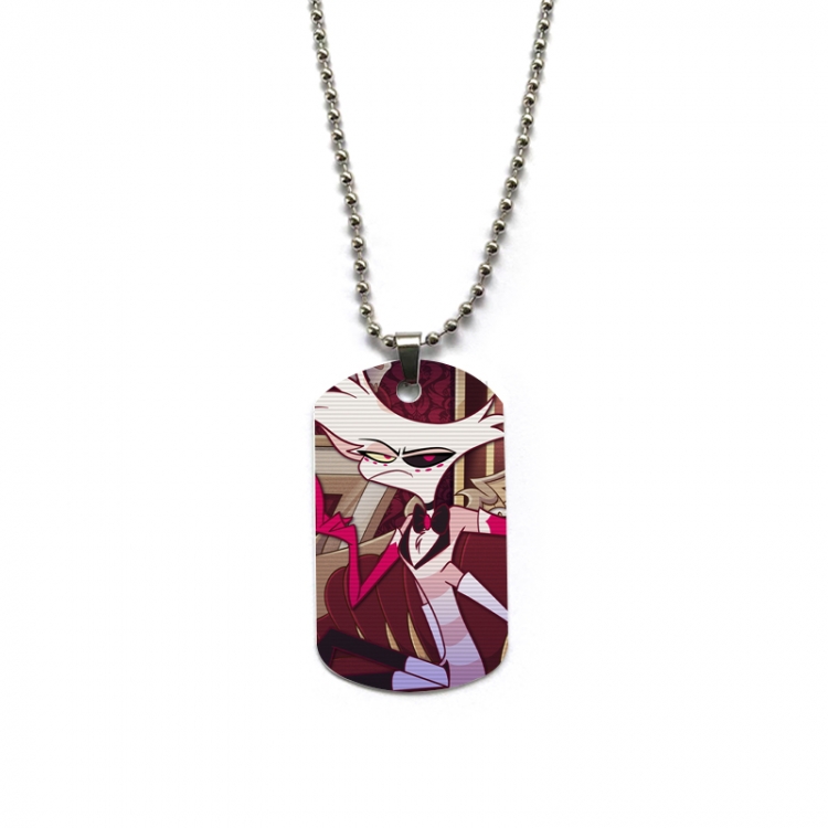 Hazbin Hotel Anime double-sided full color printed military brand necklace price for 5 pcs