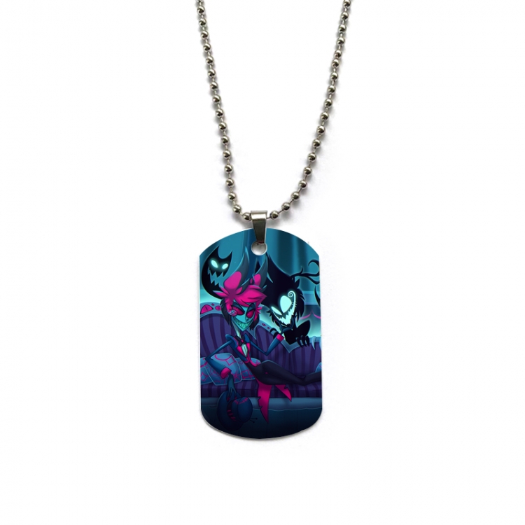 Hazbin Hotel Anime double-sided full color printed military brand necklace price for 5 pcs