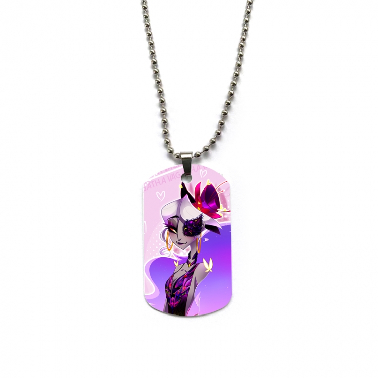 Hazbin Hotel Anime double-sided full color printed military brand necklace price for 5 pcs