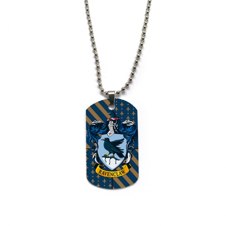 Harry Potter Anime double-sided full color printed military brand necklace price for 5 pcs