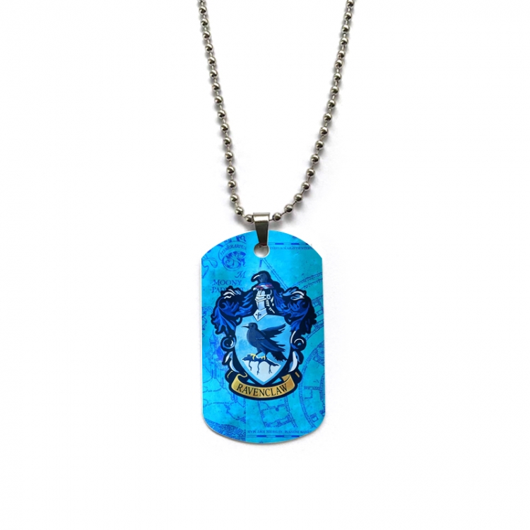 Harry Potter Anime double-sided full color printed military brand necklace price for 5 pcs