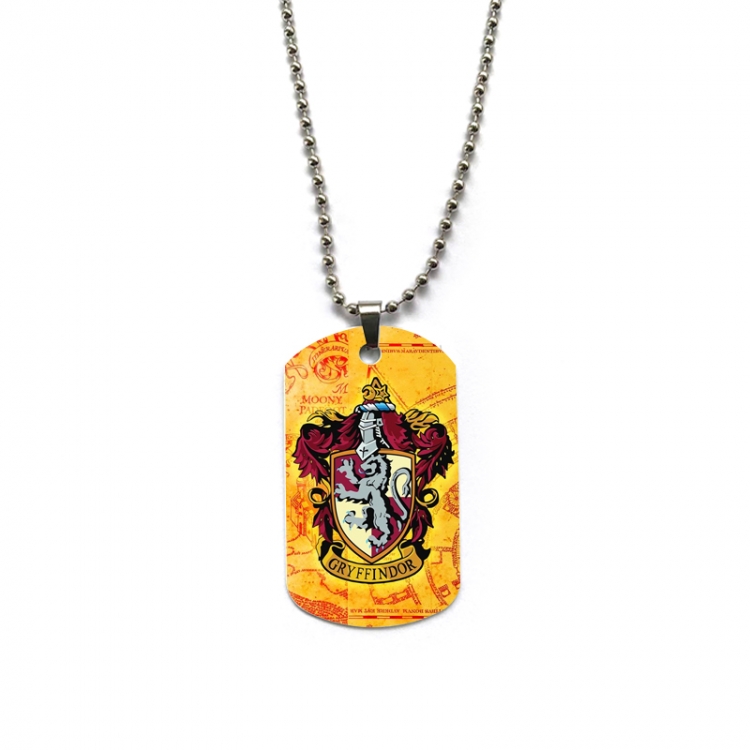 Harry Potter Anime double-sided full color printed military brand necklace price for 5 pcs