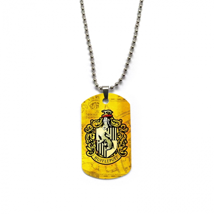 Harry Potter Anime double-sided full color printed military brand necklace price for 5 pcs