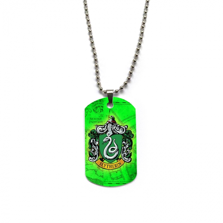 Harry Potter Anime double-sided full color printed military brand necklace price for 5 pcs