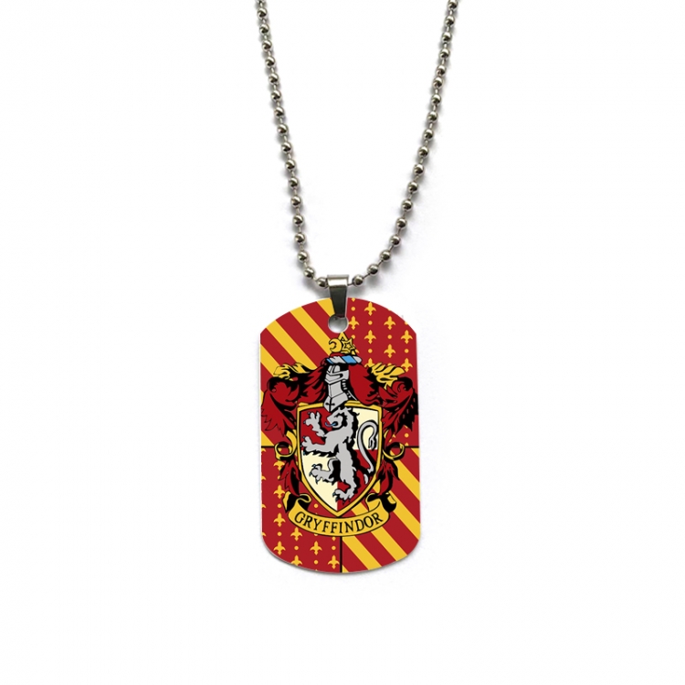 Harry Potter Anime double-sided full color printed military brand necklace price for 5 pcs