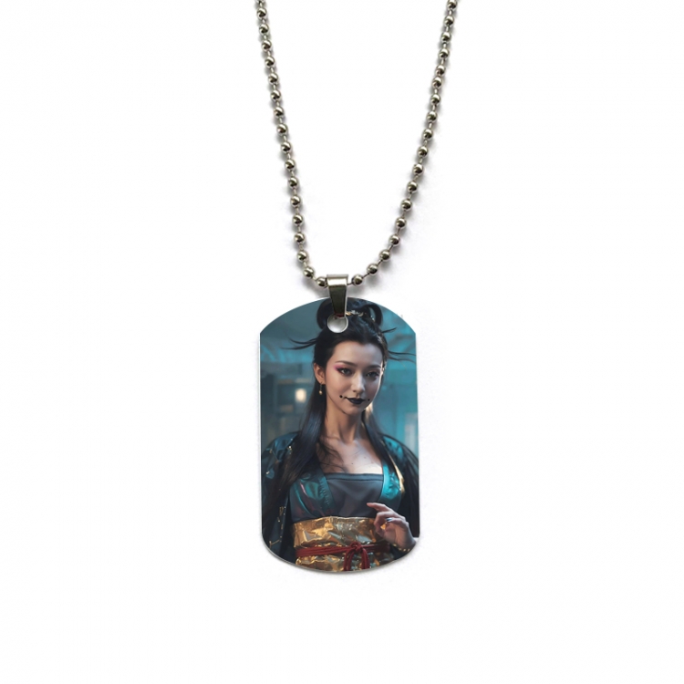 Black Myth Anime double-sided full color printed military brand necklace price for 5 pcs