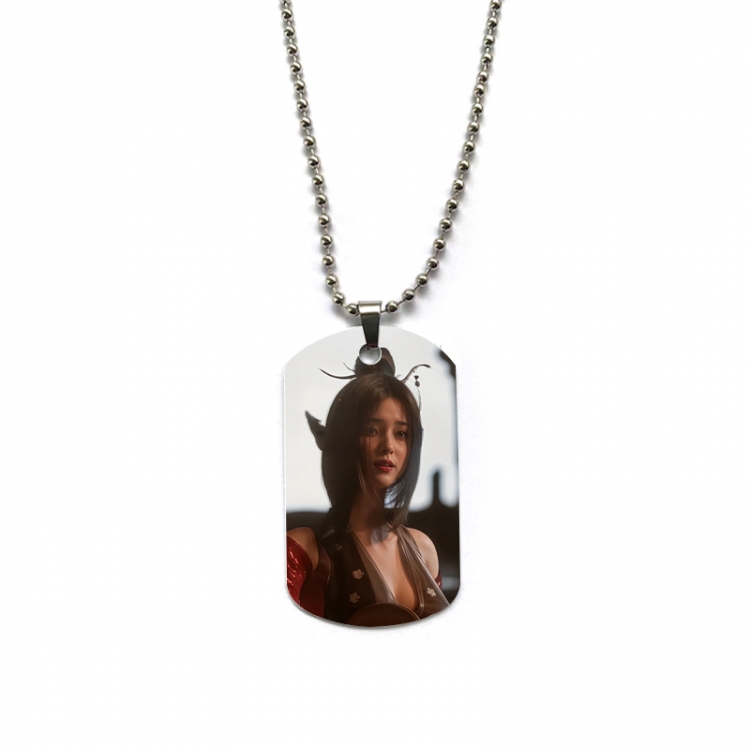 Black Myth Anime double-sided full color printed military brand necklace price for 5 pcs