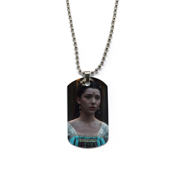 Black Myth Anime double-sided full color printed military brand necklace price for 5 pcs