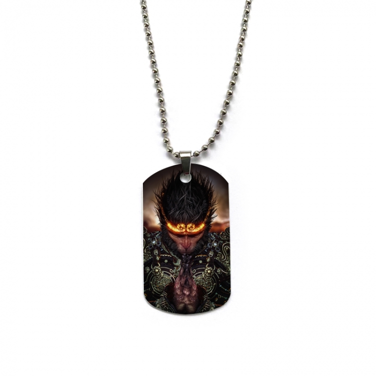 Black Myth Anime double-sided full color printed military brand necklace price for 5 pcs