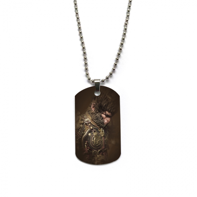 Black Myth Anime double-sided full color printed military brand necklace price for 5 pcs