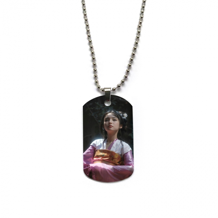 Black Myth Anime double-sided full color printed military brand necklace price for 5 pcs