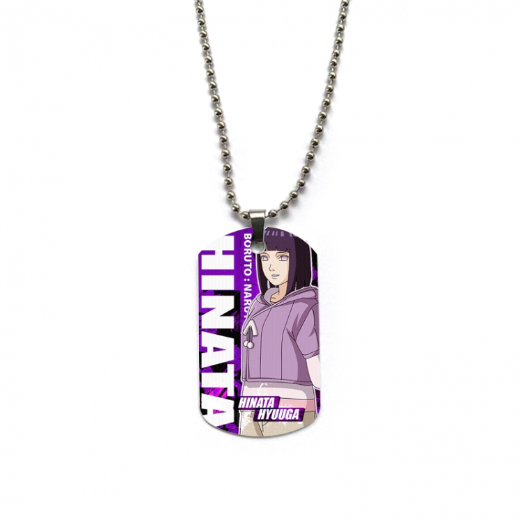 Naruto Anime double-sided full color printed military brand necklace price for 5 pcs