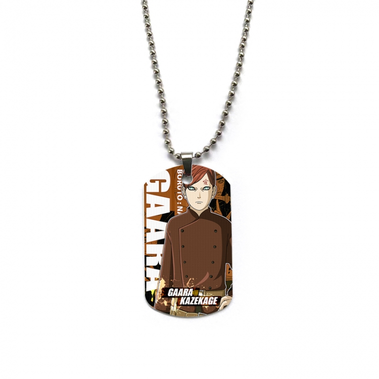 Naruto Anime double-sided full color printed military brand necklace price for 5 pcs