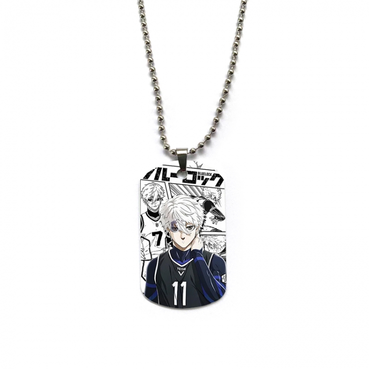 BLUE LOCK Anime double-sided full color printed military brand necklace price for 5 pcs