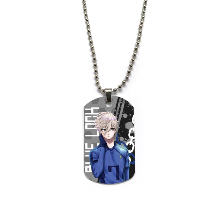 BLUE LOCK Anime double-sided full color printed military brand necklace price for 5 pcs