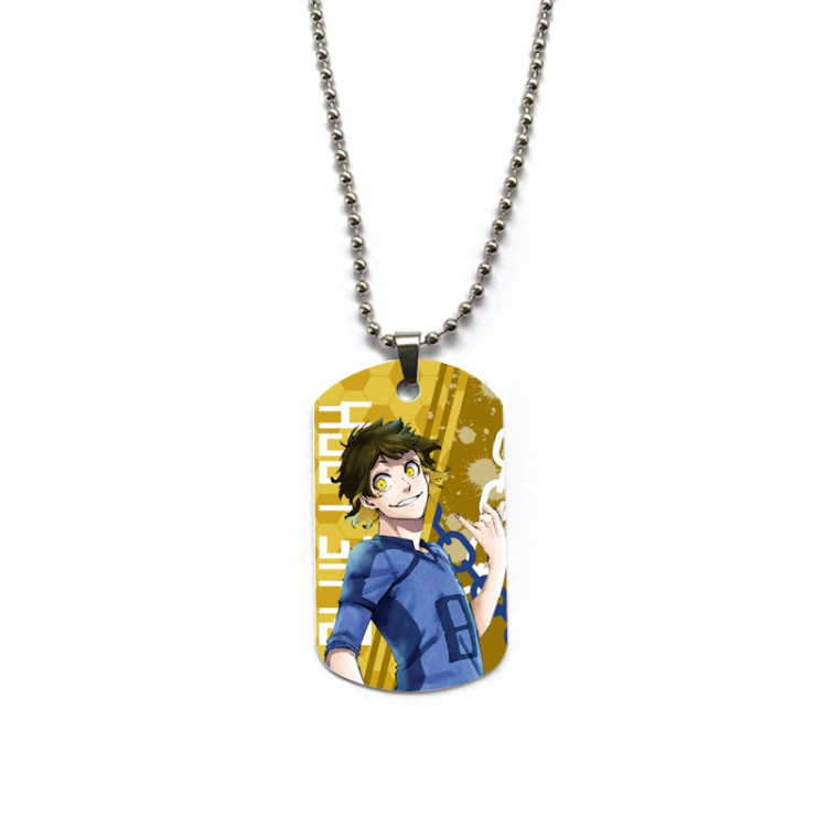 BLUE LOCK Anime double-sided full color printed military brand necklace price for 5 pcs