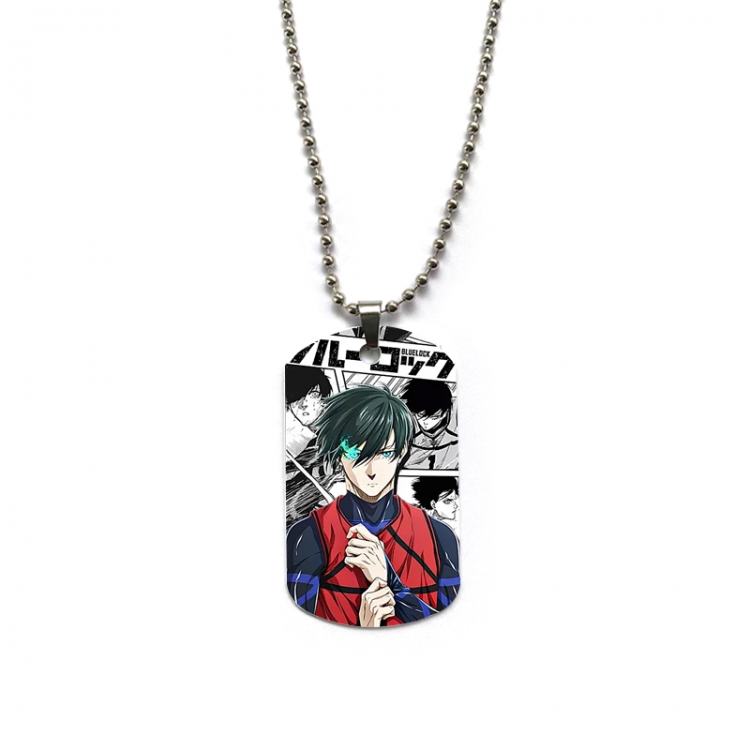 BLUE LOCK Anime double-sided full color printed military brand necklace price for 5 pcs