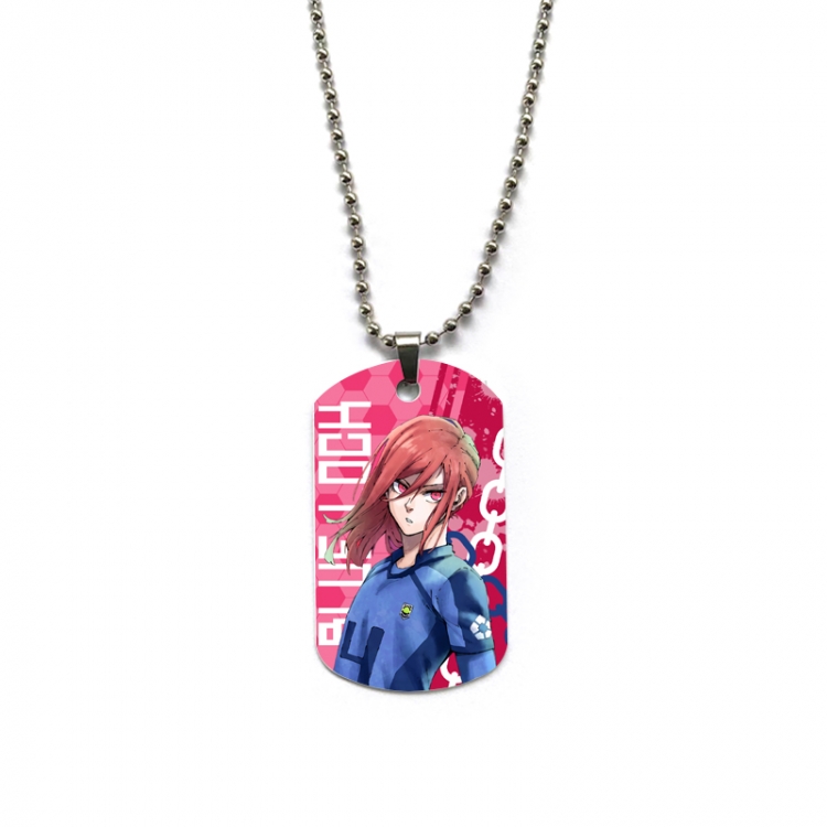 BLUE LOCK Anime double-sided full color printed military brand necklace price for 5 pcs