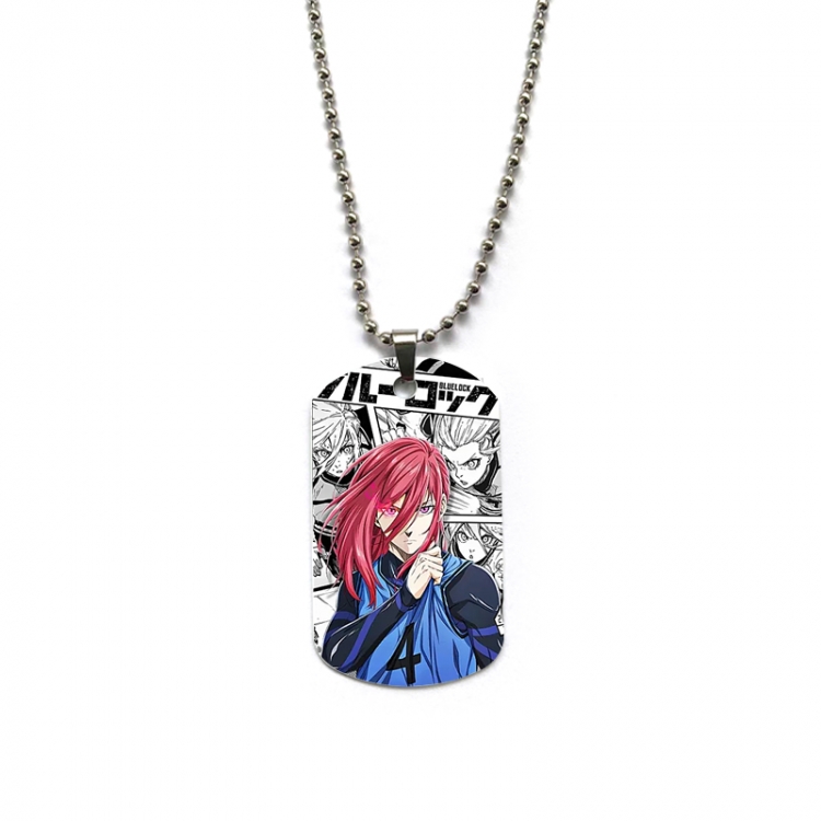 BLUE LOCK Anime double-sided full color printed military brand necklace price for 5 pcs